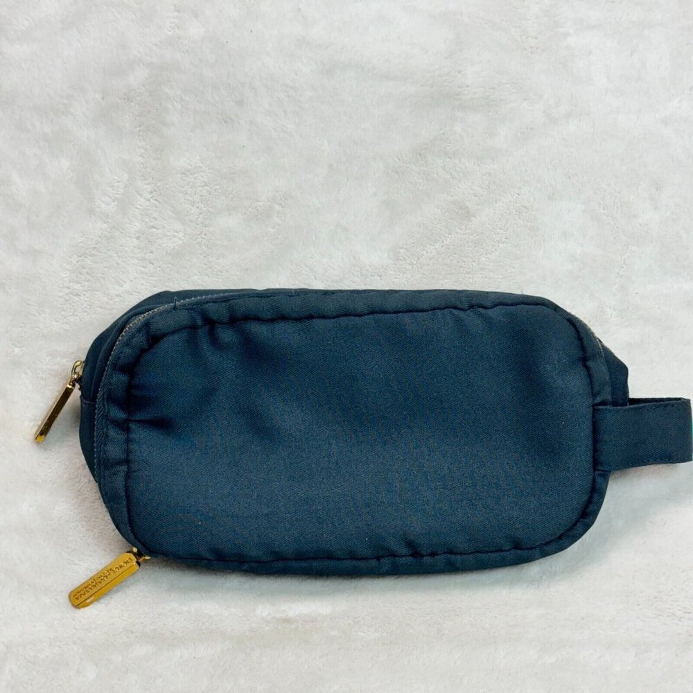 Dolce Gabbana Dopp Toiletry Travel Bag Blue Gold Color Zipper